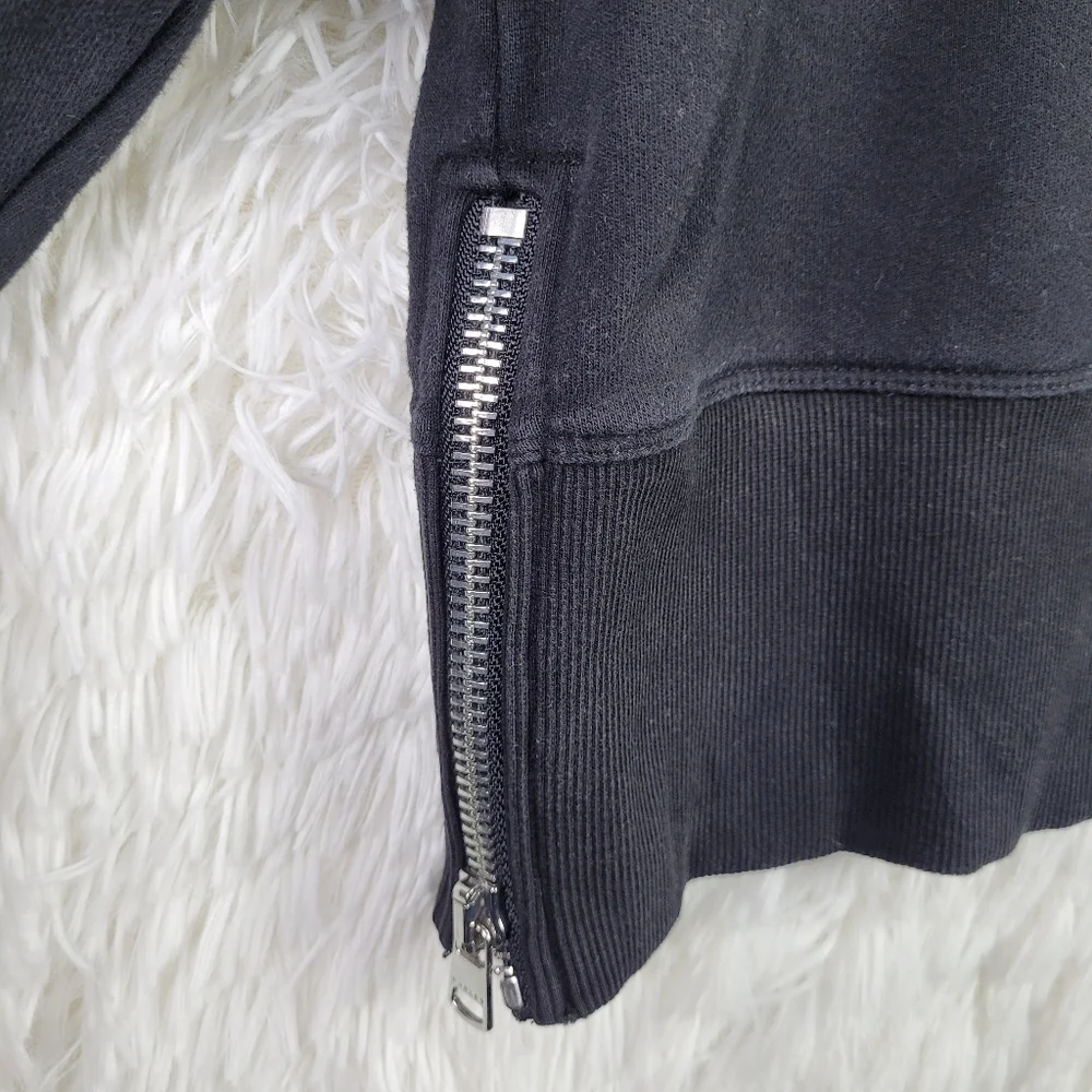 Varley Sweater Womens M Black Peached‎ Sweat Cotton Blend Ribbed Pullover